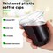 Clear Plastic Cups with Strawless Sip Lids Disposable Round Bottom Togo Cups for Coffee Smoothie Cold Beverage Coffee Shops and Party Catering(12 oz,100 Pcs)
